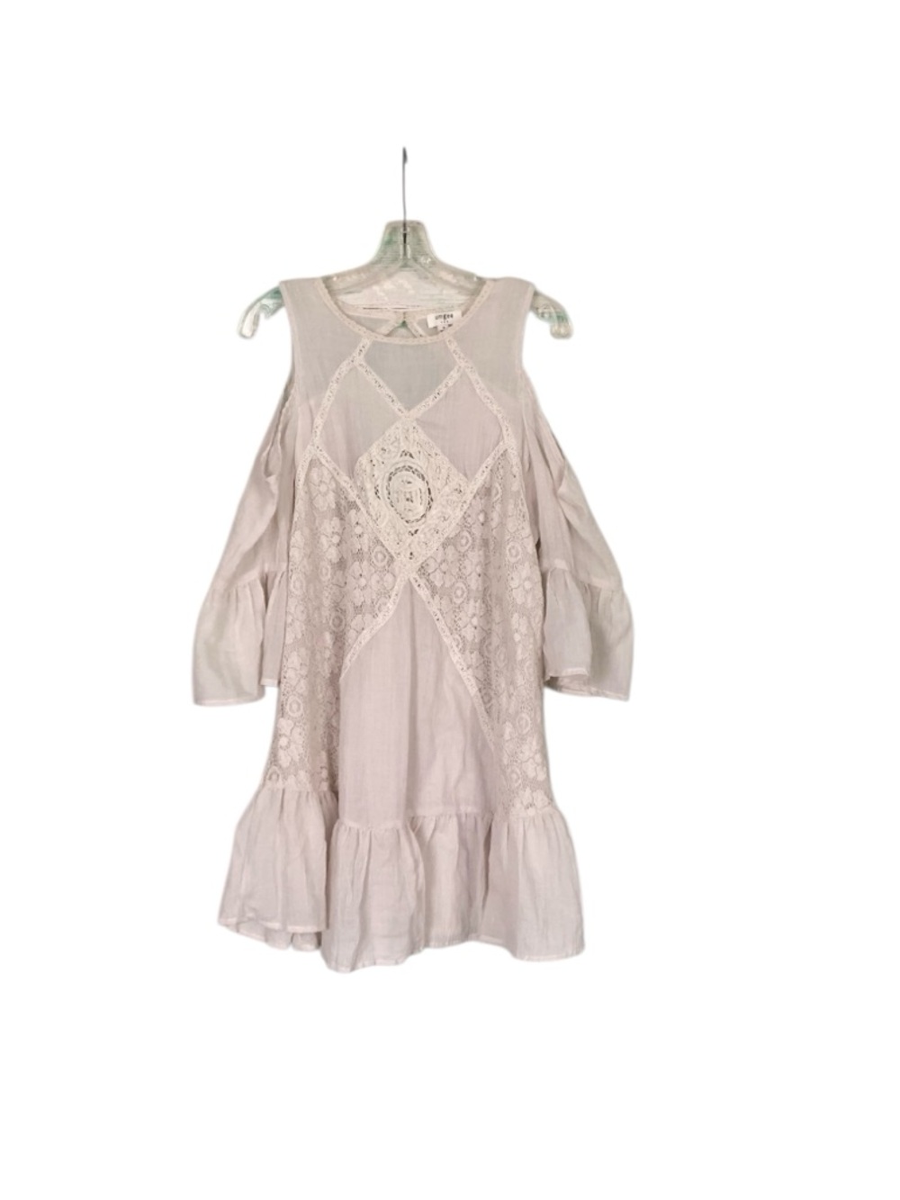 🌵Umgee Boutique Off White/Cream Lace Cold Shoulder Tunic Blouse🌵